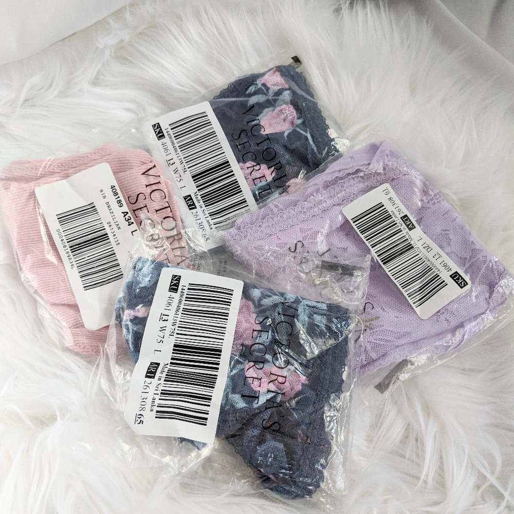 Victoria's Secret Pink Panty Bundle L NWT